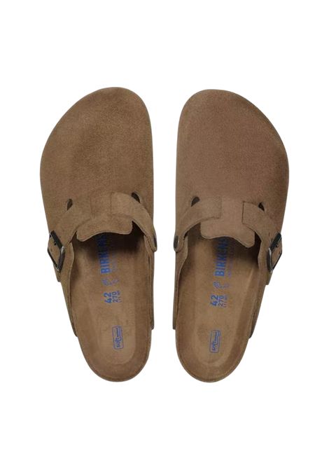 Boston plantare morbido Pelle scamosciata  Dark Tea Tonal BIRKENSTOCK | Scarpe | 1030861DARK TEA